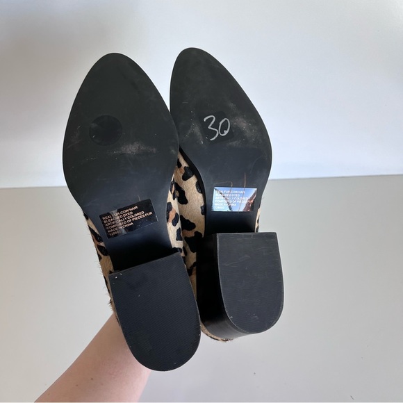 Steve Madden Womens Palace Leopard Cow Hair Ankle Booties Pull On 7B - Picture 7 of 9